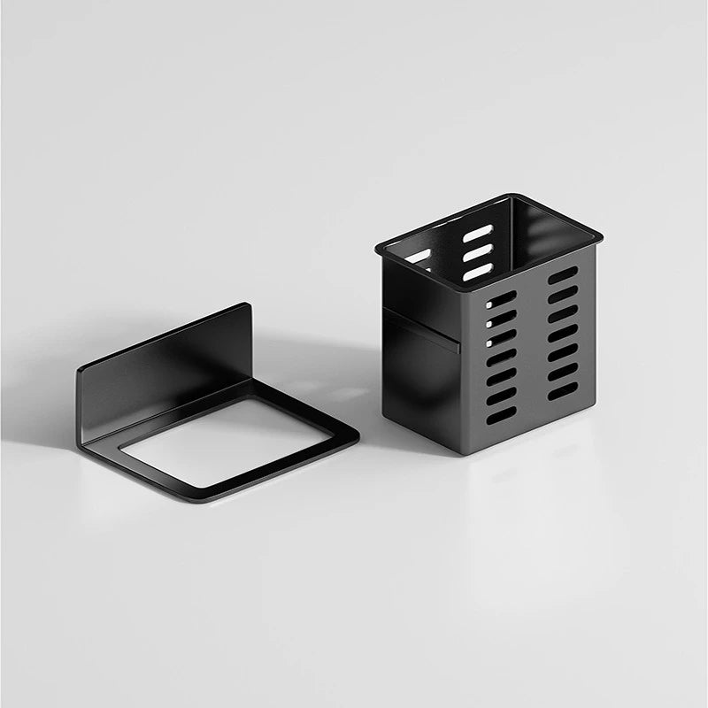 Wall Mounted Drainage Storage Rack Holder Wall-mounted Storage Box For Bathroom Toiletries Kitchen Office Hanging Bracket