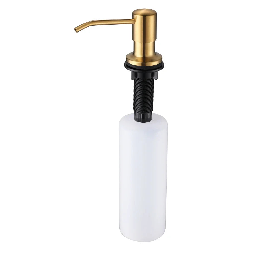 Liquid Soap Dispensers Stainless Steel Pump Head with 500ML PE Bottle Build in Dispenser Soap for Kitchen Accessories