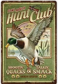 Hunting Sign Vintage Metal Sign Wooden House Wall Decor for Hunter Man Cave Gift Pistola  Metal Decorative 8 * 12 Inch