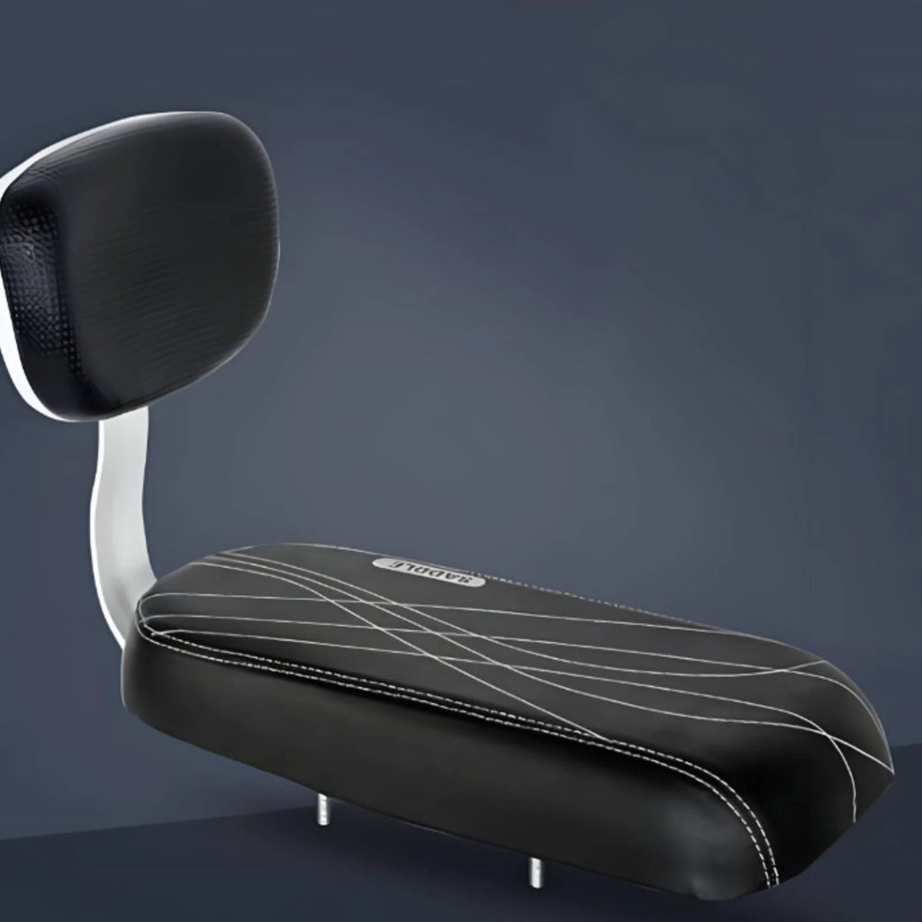 Cycle Seat with Backrest High-Elastic Sponge Rear Bike Seat Cycle Rear Cushion Washable Padded Bike Saddle Long-Lasting