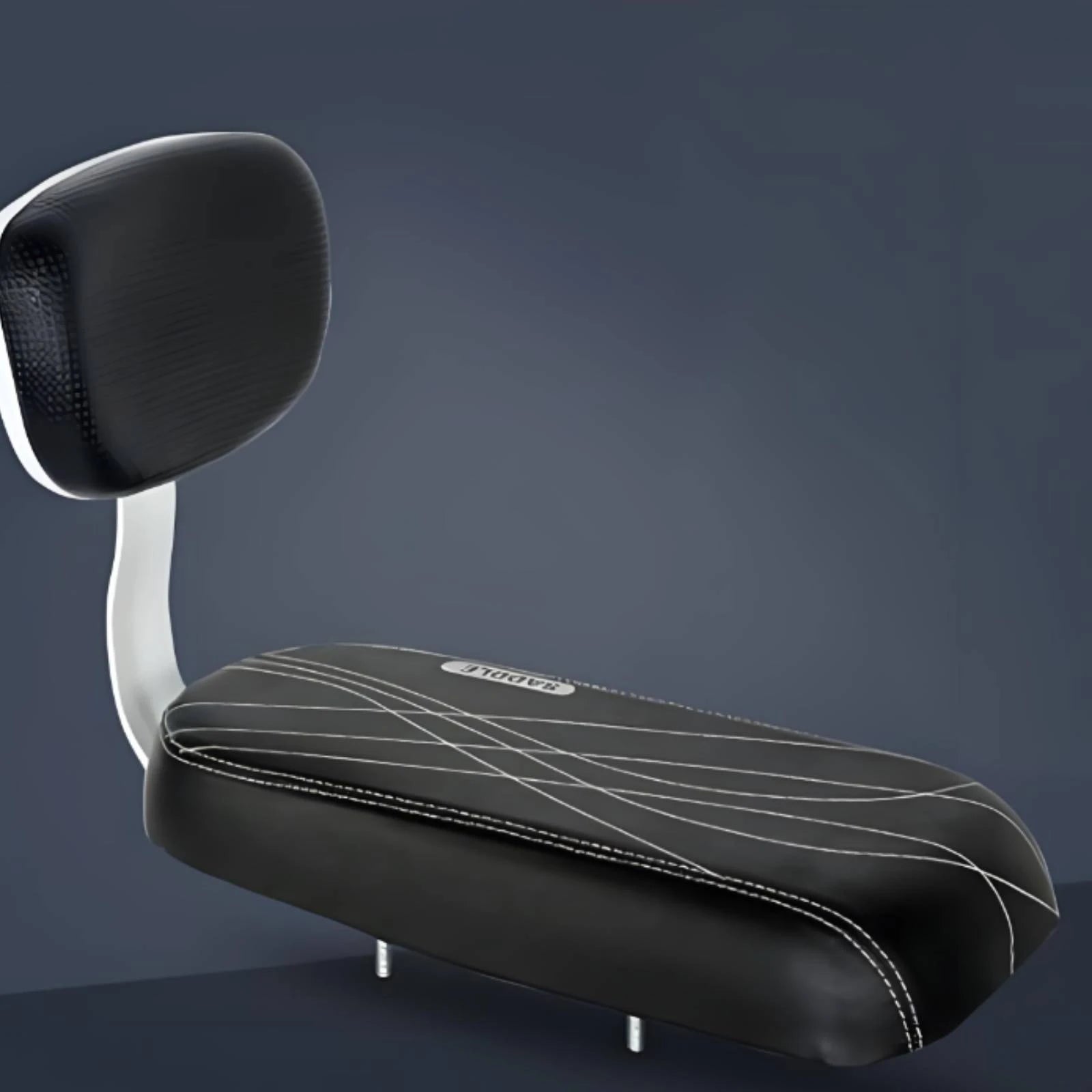 Cycle Seat with Backrest High-Elastic Sponge Rear Bike Seat Cycle Rear Cushion Washable Padded Bike Saddle Long-Lasting