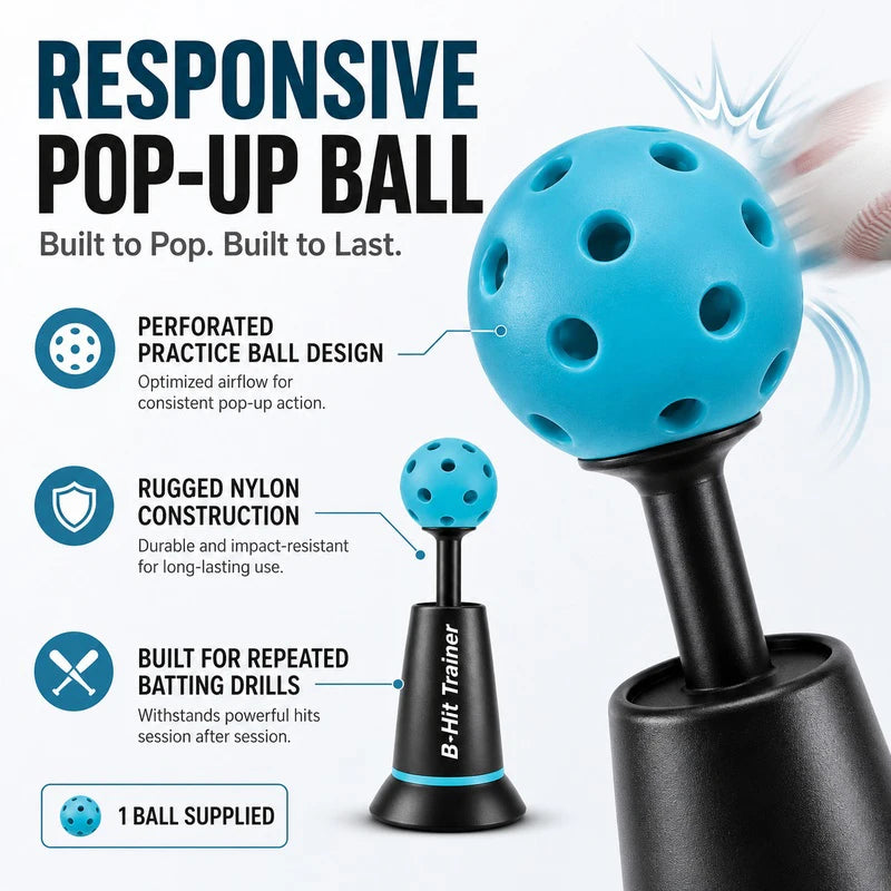 Baseball Hitting Ball Machine T-ball Batting Practice Tool Portable Backyard Training Equipment For Beginner Skill Development