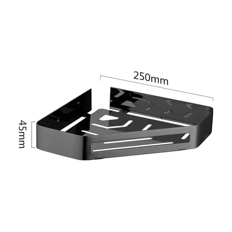 Bathroom Stainless Steel Shower Shelf Wall-mounted Triangle Basket Corner Stand Shampoo Shower Gel Storage Holder Accessories