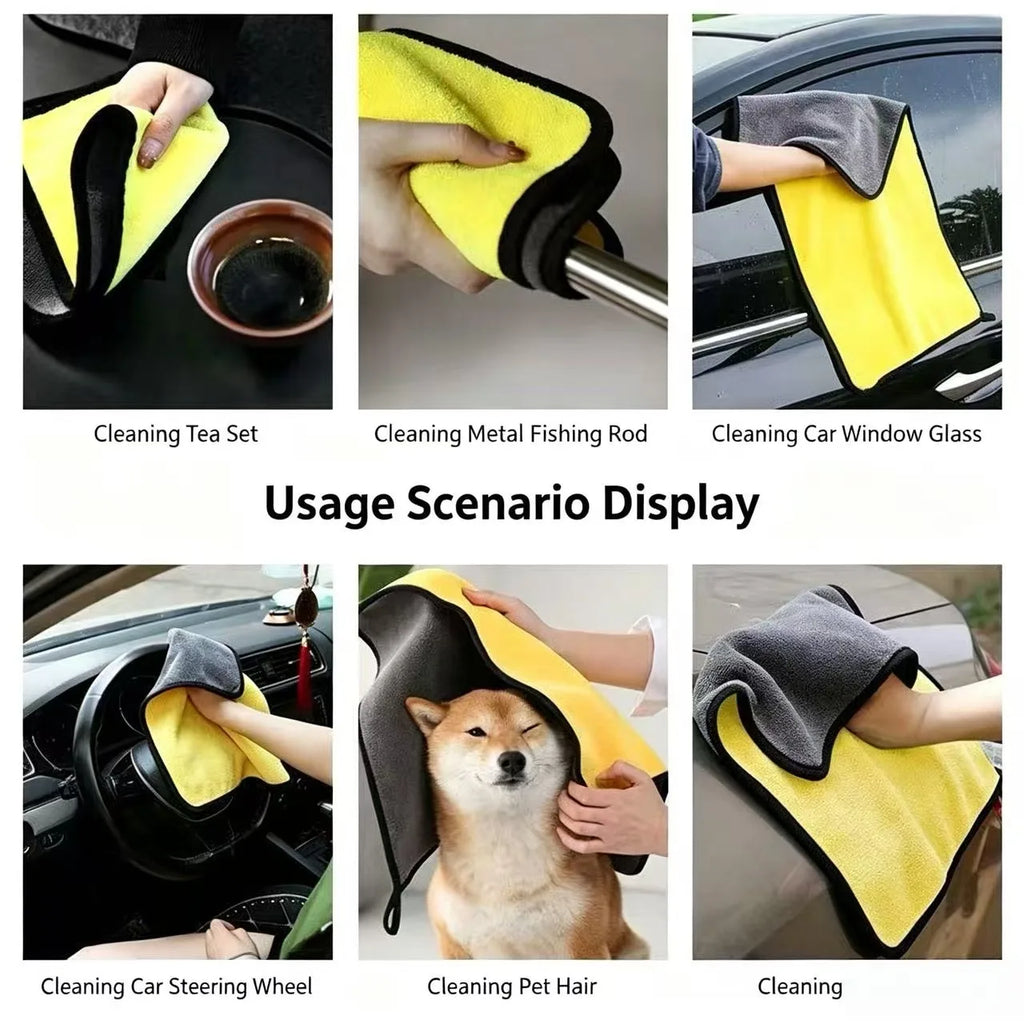 Car Wash Towel, Car Wipe, Double-Sided Cleaning Towel, Thickened and Soft Cleaning Towel, Car Wash Towel, Car Wipe