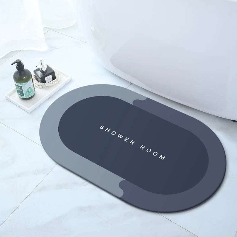 Bathroom Bath Mat Absorbent Anti-slip Diatom Ooze Bath Mats Quick Drying Bath Shower Rug Kitchen Entrance Door Mat Home Floormat
