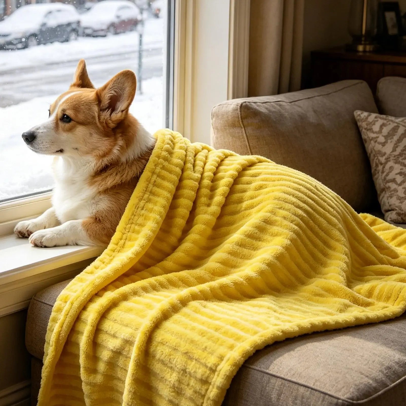 Dog Calming Blanket Pet Blanket for Dogs and Cats Flannel Throw for Puppies and Kittens Comfortable Blanket Pet supplies