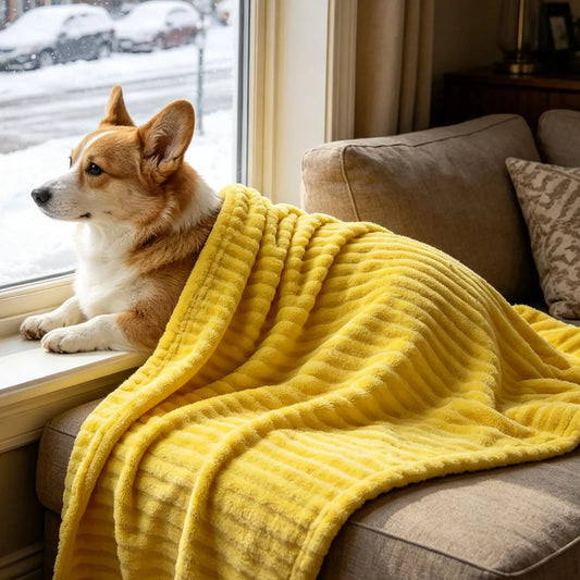Dog Calming Blanket Pet Blanket for Dogs and Cats Flannel Throw for Puppies and Kittens Comfortable Blanket Pet supplies