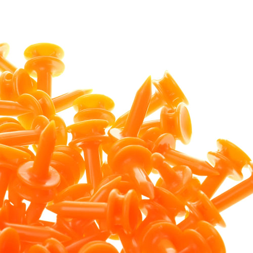 100 Pcs/Pack Professional Golf Tees 25mm 0.98'  Castle Orange Golfer Accessory Plastic golf tees perfect for Teeing the ball