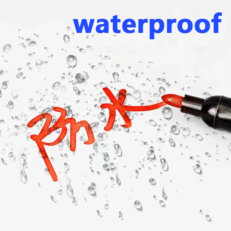 Bulk Pack 10/100 Waterproof Marker Pens Thick Head Durable Oily Ink Fast Drying Black Red Blue for School Express Logistics Sign