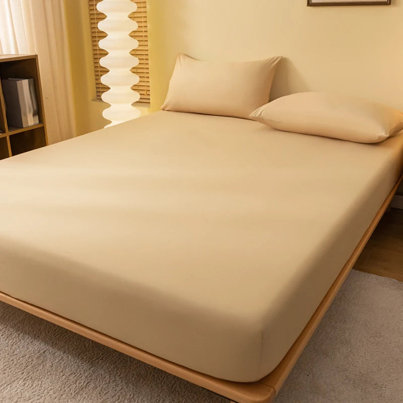 1 piece of solid color matte bed sheet, solid color bed cover for bedroom, bedding (excluding pillowcases)
