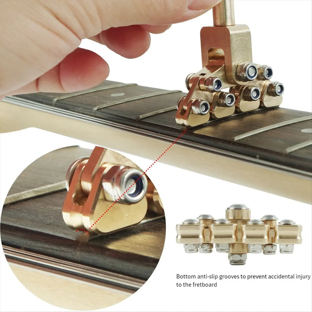 Perfect-Guitar Fractal Fret Tool Guitar Fractal Pusher Luthier Repair Tool for Fret Board Curvatures Acoustic