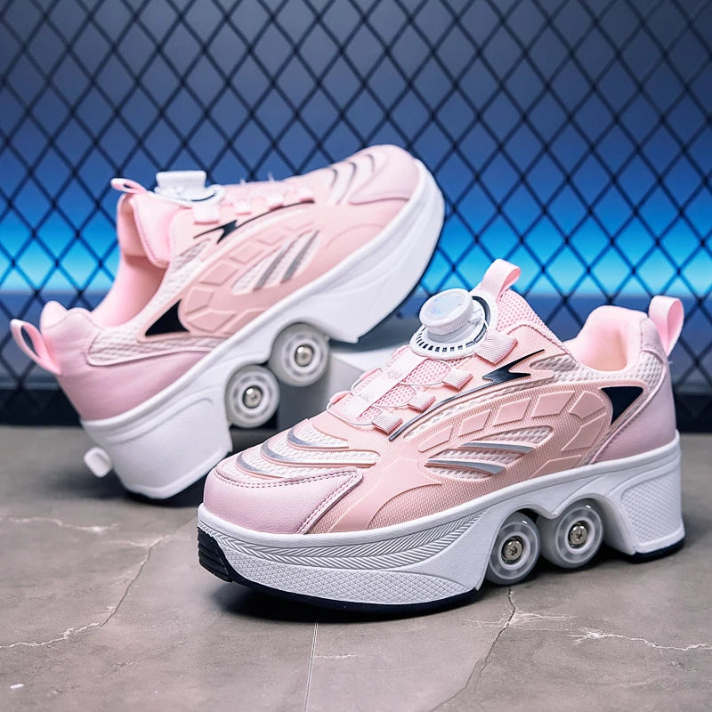 Roller Skates Four-wheeled Retractable Roller Skates Kids Gifts 2026 New Big Four-wheeled Teenagers Roller Skates Waterproof