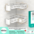 6PCS Double-layer Stainless Steel Corner Shelf-No Drilling Wall Mounted Organizer for Bathroom,Kitchen Corner & Bathroom Storage