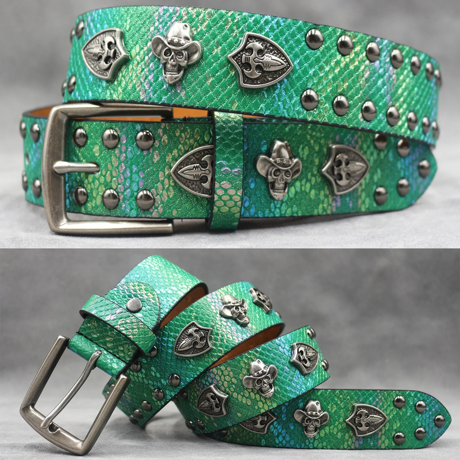 Rivet PU  Leather men's belt Fashion alloy belts Buckle luxury brand jeans belts for men business belt female belt
