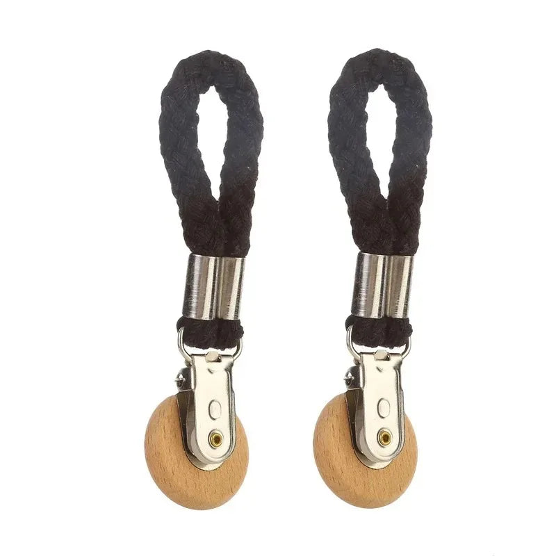 1-6 PCS Towel Clip Woven Rope Hanging Clip No-Drill Portable Multifunctional Metal Storage Clip Household Bathroom Towel Clip