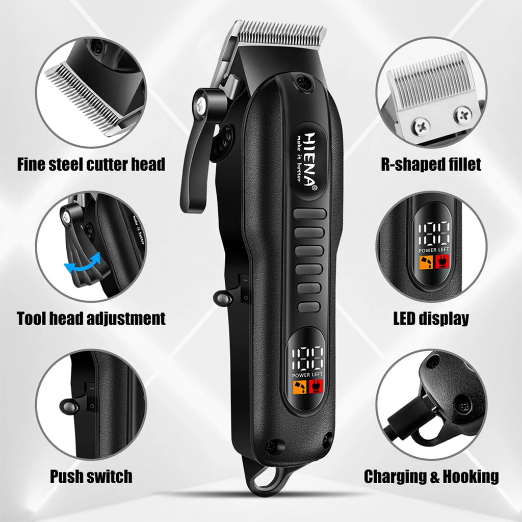 Professional Hair Clipper - Steel Blade Washable