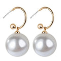 Fashion Exaggerated Large Round White Red Imitation Pearls Drop Earrings For Women Party Dangle Earrings Gift