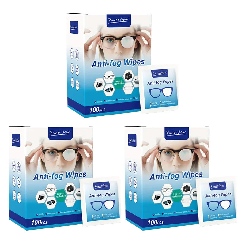 100Pcs/1-5Box Glasses Cleaner Wet Wipe Disposable Anti Fog Misting Dust Remover Cleaning Lens Wipes Sunglasses Phone Screen