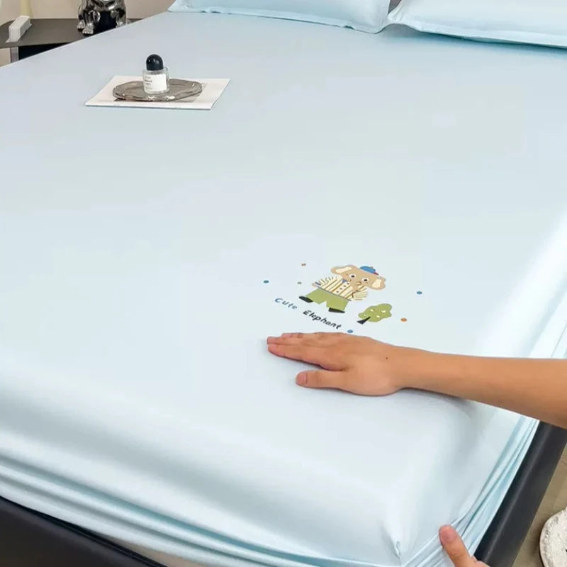 Cute Bedroom Bedsheets Cooling Kids Comferter Blue Bedsheets Pillow Cover Soft Ropa De Cama Juego Completo Bedding Set