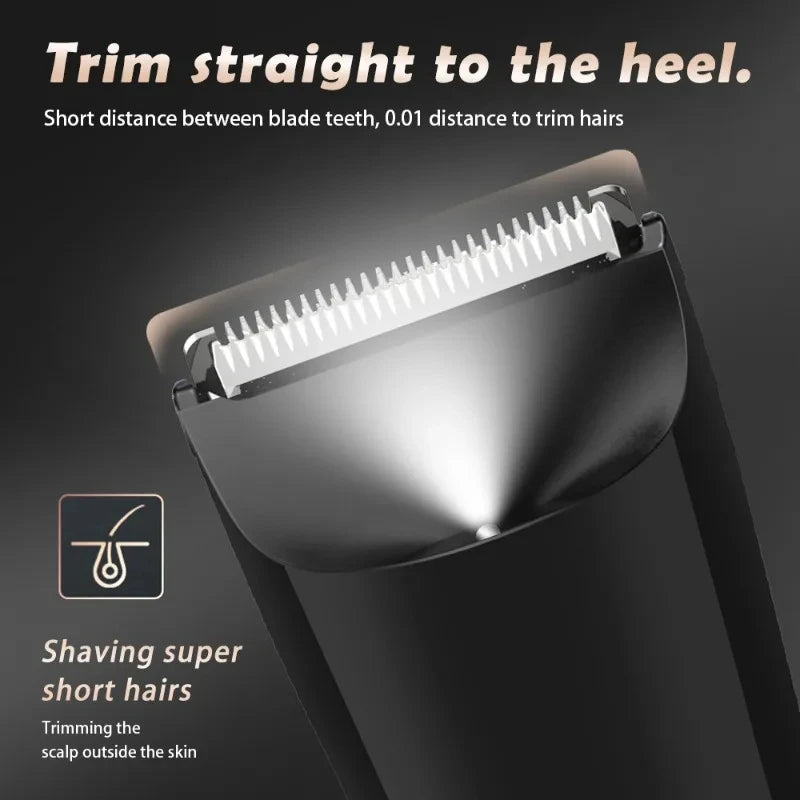 Men's Groin & Body Hair Trimmer – Electric Ball Trimmer, Ceramic Blade, Wet & Dry