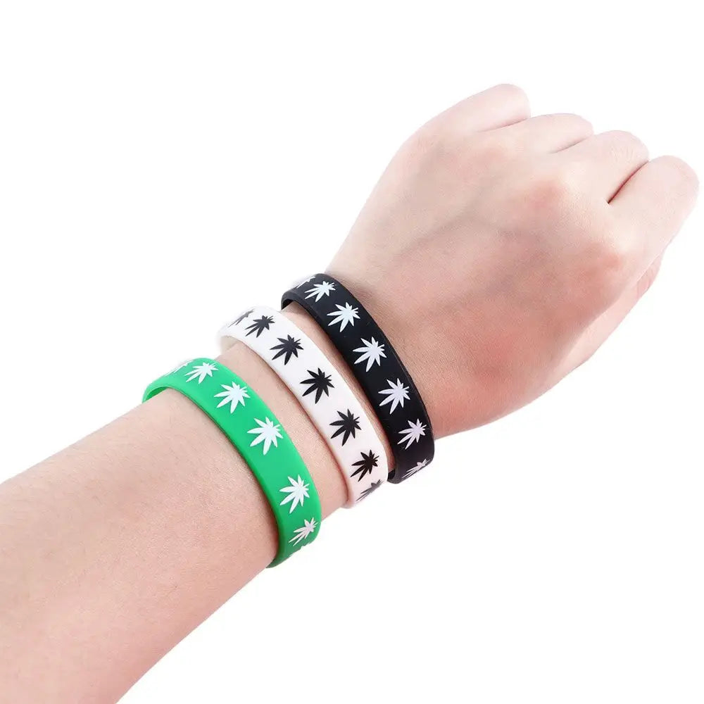 Women Girl Minimalism Silicone Fashion Jewelry Maple Leaves Creative Maple Leaf Bracelet Bangle Wristband Silicone Bracelet