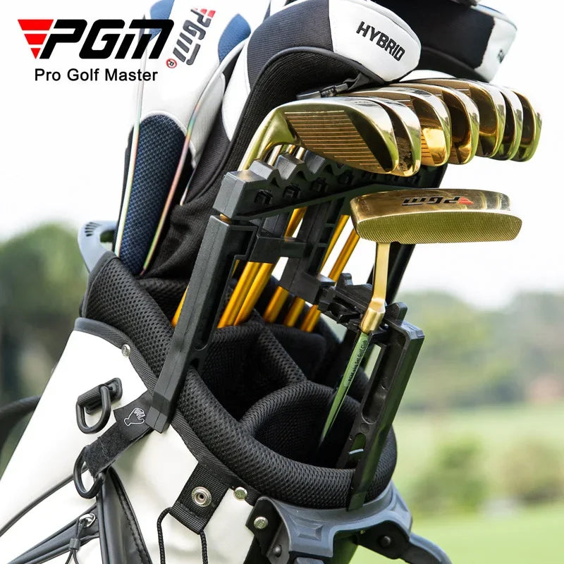 Golf Clubs Fixture Accommodate 9 Iron Holder Reduce Pole Head Collisions Adjustable Width Training Aids ZJ018