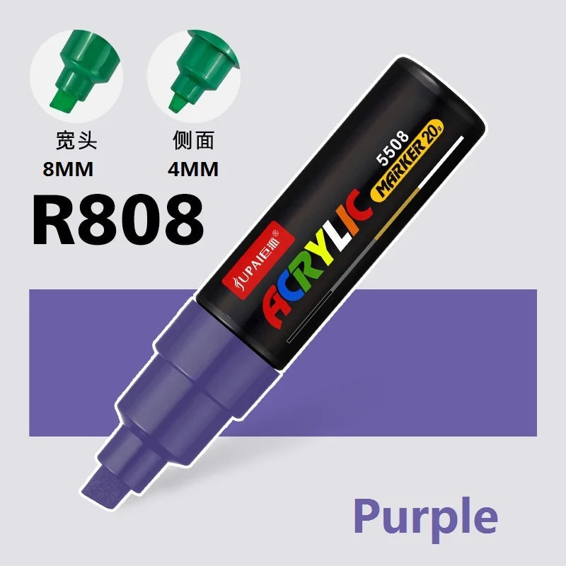 15 Colors Larger Capacity Acrylic Marker Pens,Ultra Wide Head 15MM/8MM Graffiti,Painting,Drawing,advertising posters Art Supplie