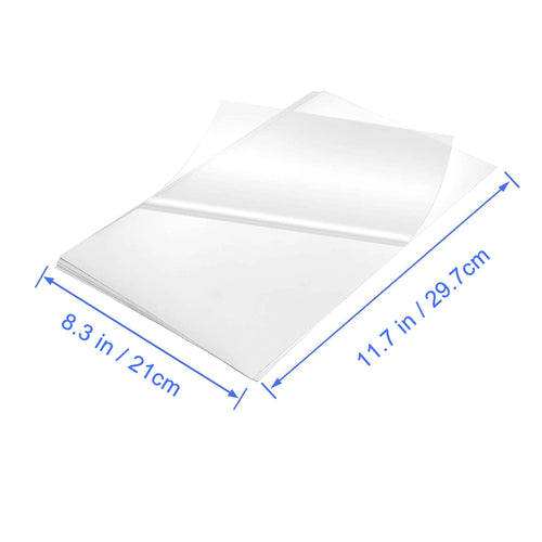 10/20 Sheets A4 Clear Vinyl Sticker Paper Non Waterproof Compatible Inkjet Printing for DIY Personalized Stickers