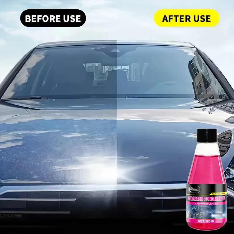 180ml Car Wash Liquid - Restores Car Body Shine, Suitable for All Vehicle Surfaces, Efficient and Gentle