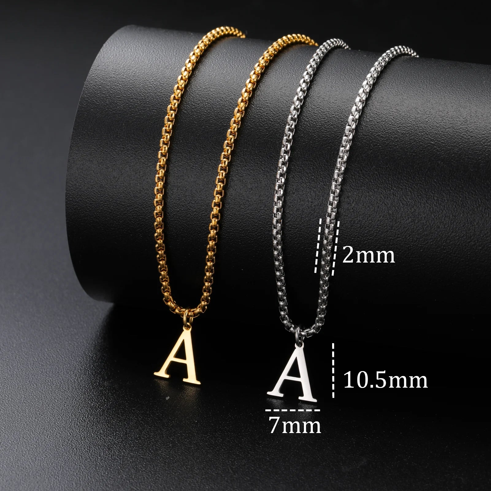 Initial Letter A-Z Necklace for Men Stainless Steel Alphabet Pendant Man Chains Punk Jewelry Birthday Gift 2026 Waterproof