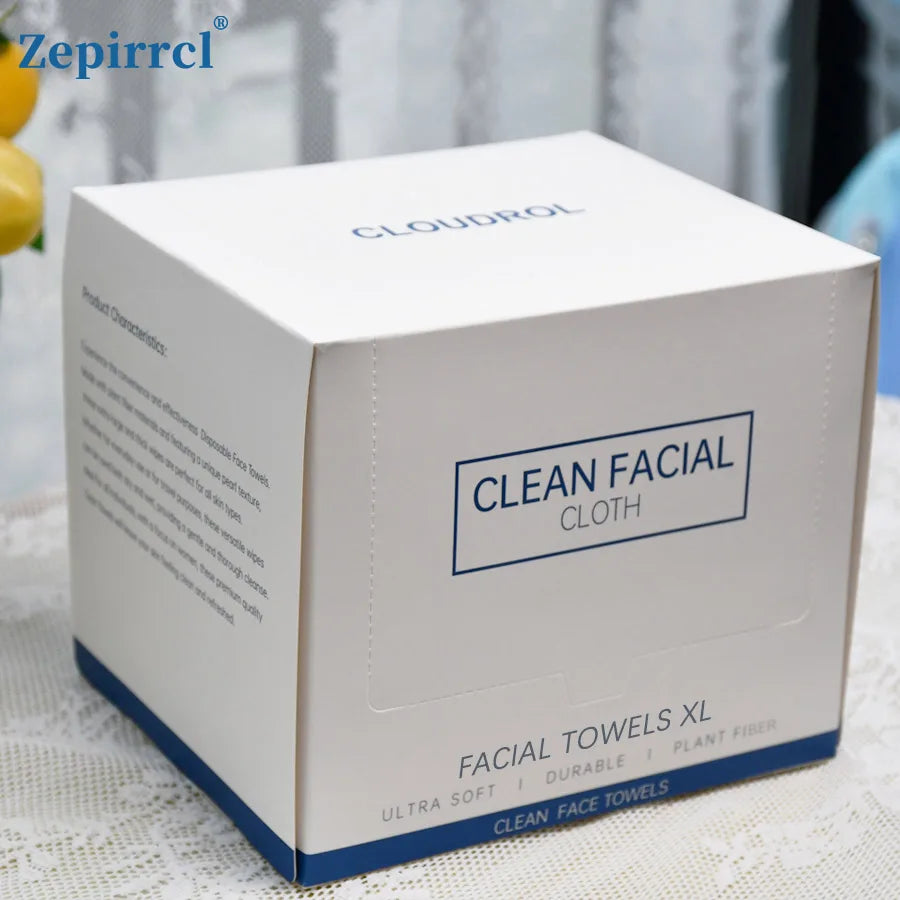26*30cm Box of Disposable Face Towels, Thickened and Large Size, for Cleansing the Skin, Suitable for All Skin Types, Unisex, 40 Wipes/Box