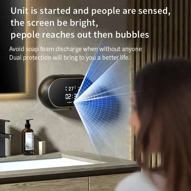 Automatic Induction Hand Cleaner Home Appliance Soap Dispenser Wall Mounted Mobile Phone Washing USB Portable Foam Machine