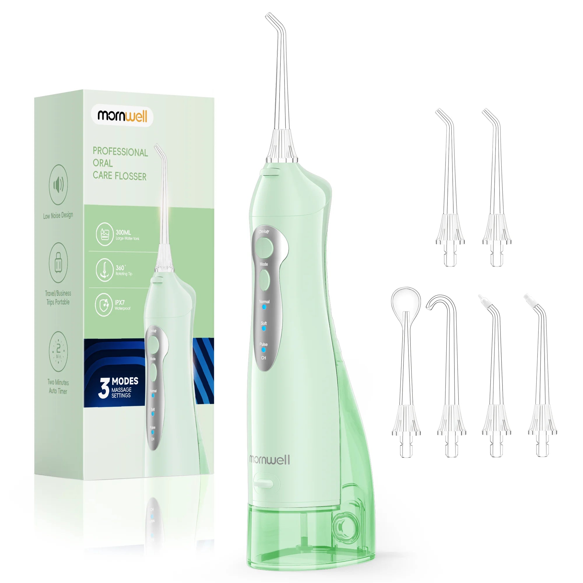 Water Flosser - 300ml Rechargeable 6 Nozzles