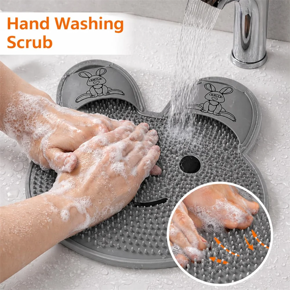 Non-Slip Massage Bath Mat Combines Foot Sole Massage, Exfoliation, And Back Scrubbing, Suitable for Bathtub And Shower Floors