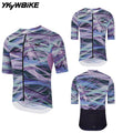 YKYW  Men's Cycling Jersey Collarless Soft Light Road Bike Tops Summer Breathable Maillot Short seamless Sleeve Shirt Slim Fit