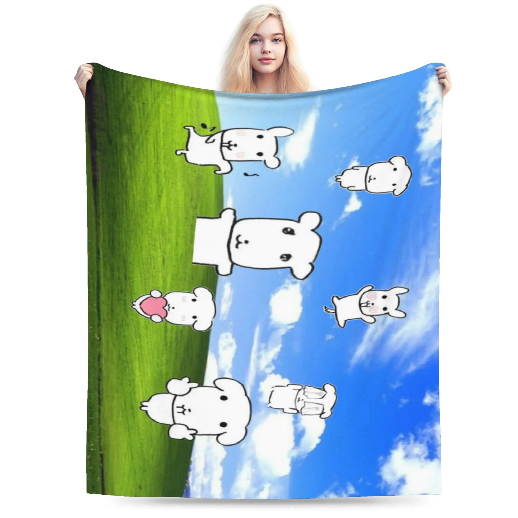 Cute GANADI Blanket Kids Adults  Flannel Throw Blanket For Sofa Home Soft Custom Quality Bedspread Gift