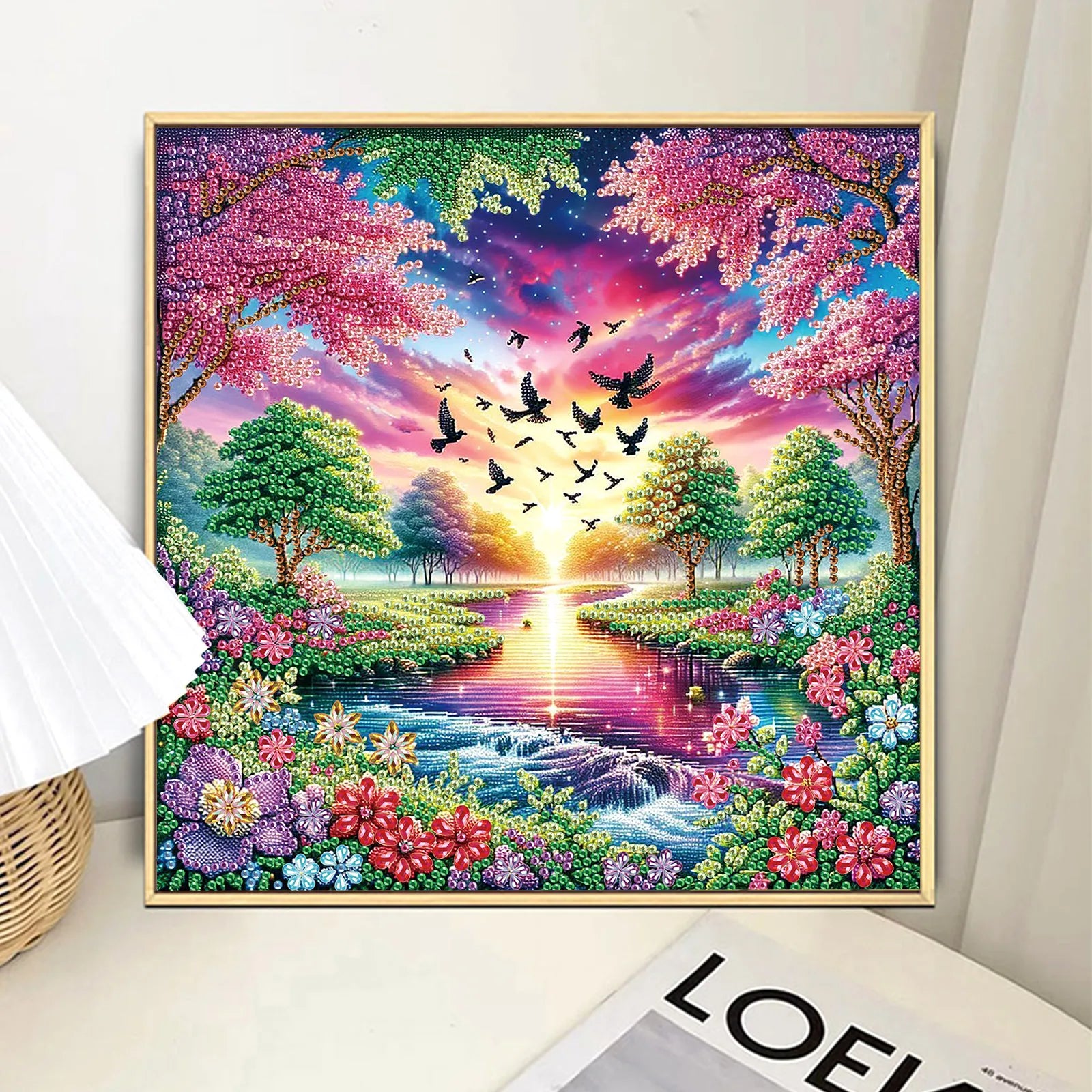 Diamond Art Painting Kit for Adult,DIY beautiful scenery Special Shaped Crystal Diamond Kit for Beginner Home Wall Decorate Gift