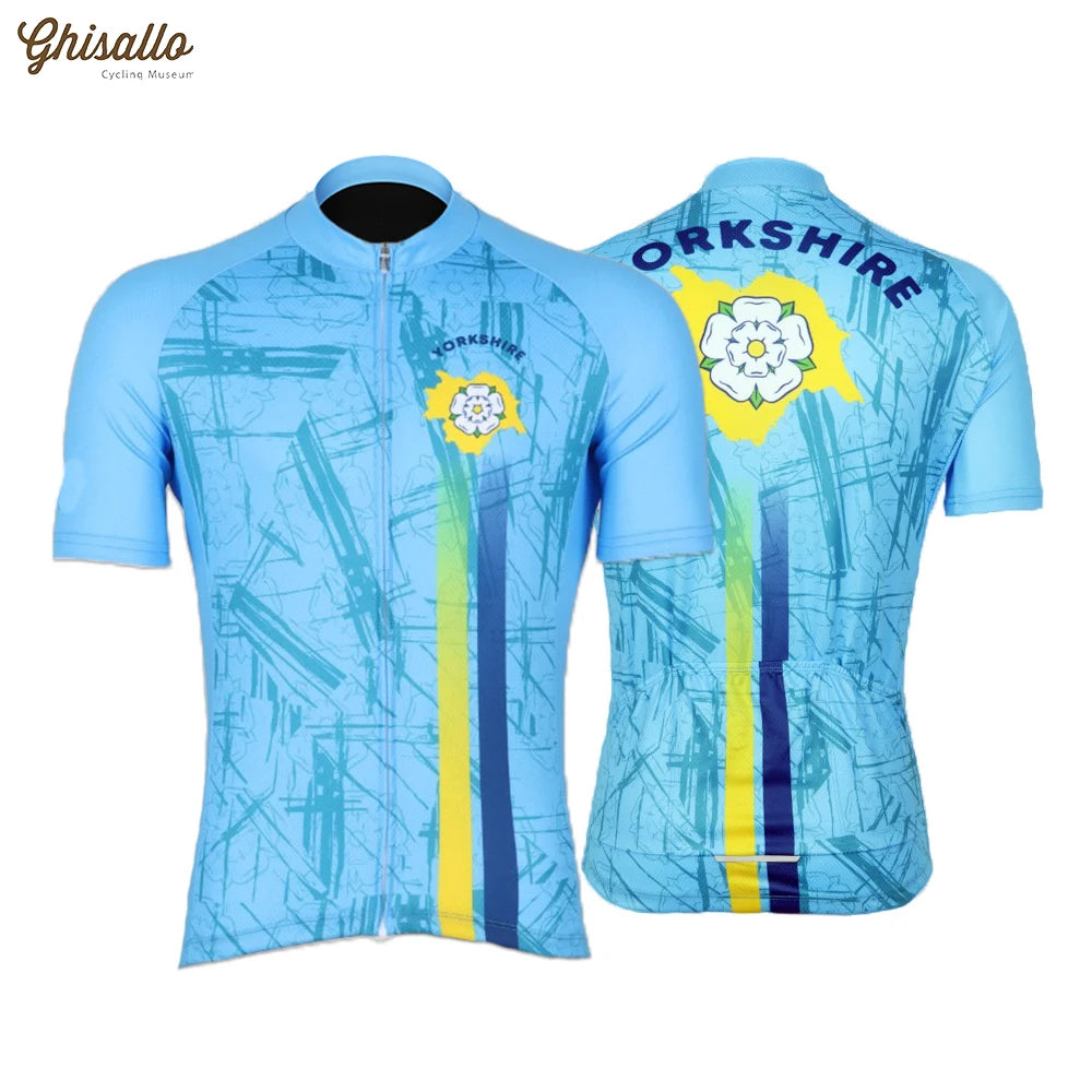 Yorkshire Cycling Jersey Set for Men, Road Bike Equipment, Cycling Shirt, Clothing Shorts, Quick Dry, Bicycle Clothes, New