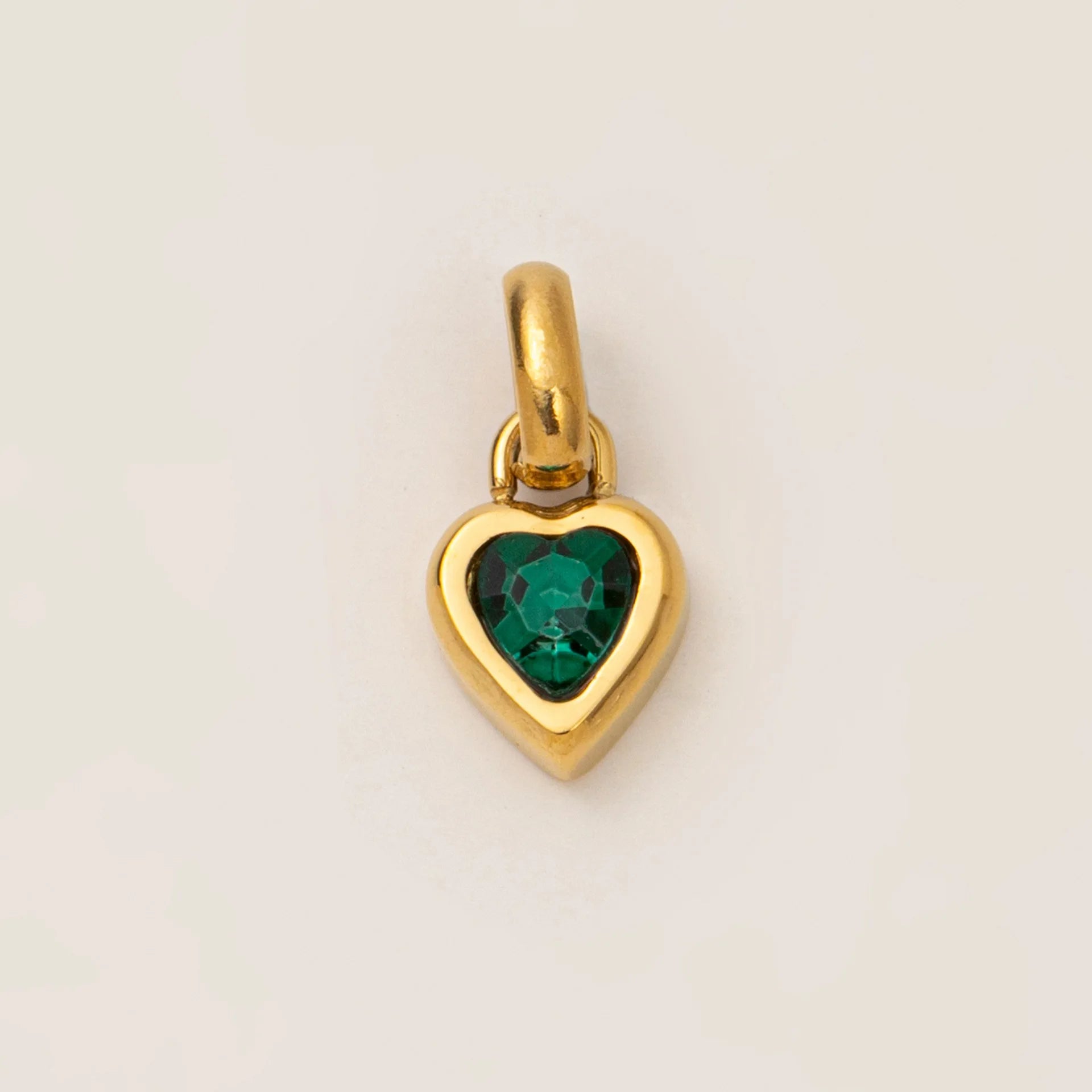 Birthstone Charm Heart Pendant For Women Gold Color Stainless Steel Charm Necklace Bracelet DIY Making Accessories Dropshipping