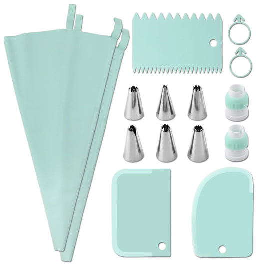 Piping Pastry Bag With Nozzles Set For Confectionery Tips Baking And Bakery Accessories Spatula Smoothing Cake Decoration Tools