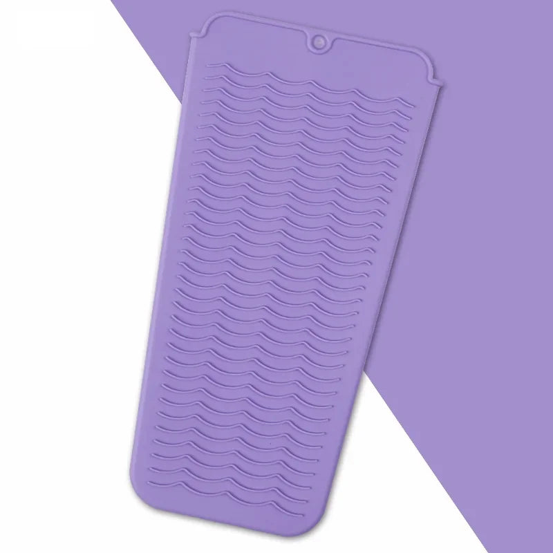 1pcs Multifunctional Silicone Heat Resistant Pad Insulation Mat Hair Straightener Storage Pouch for Hair Curler Flat Irons