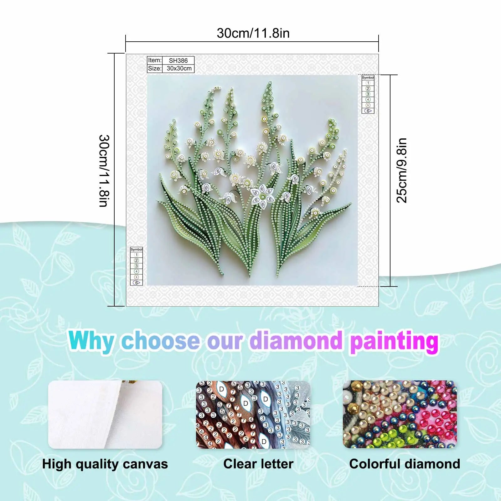 Diamond Art Painting Kits for Adults,DIY flowers Special Shape Diamond Art Kits for Beginners for Home Wall Decoration Gift