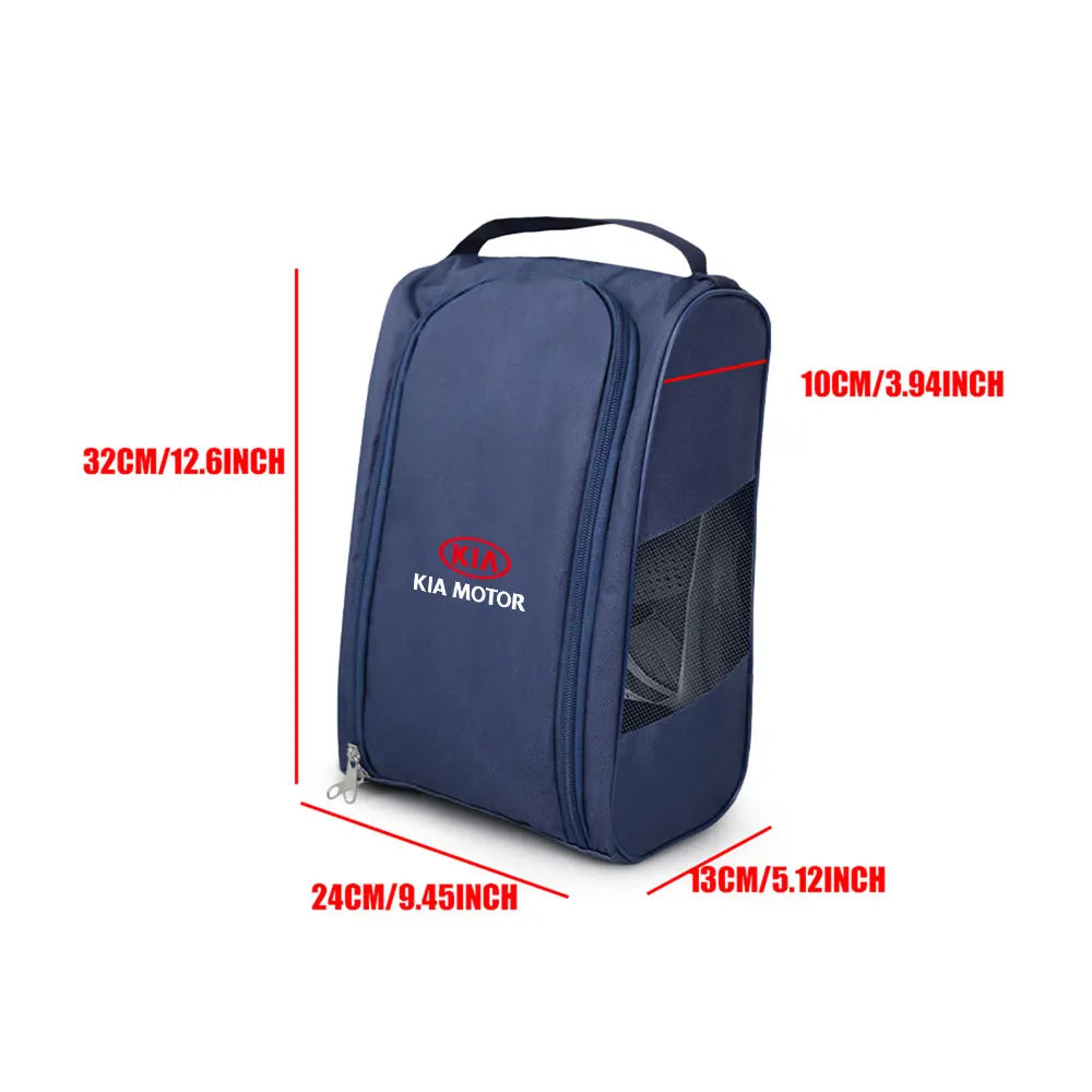 1PCS Car Logo Sneaker Storage Bag Travel Outing Shoe Storage Tool Car Accessories For KIA Rio Ceed Sportage Cerato Soul Sorento