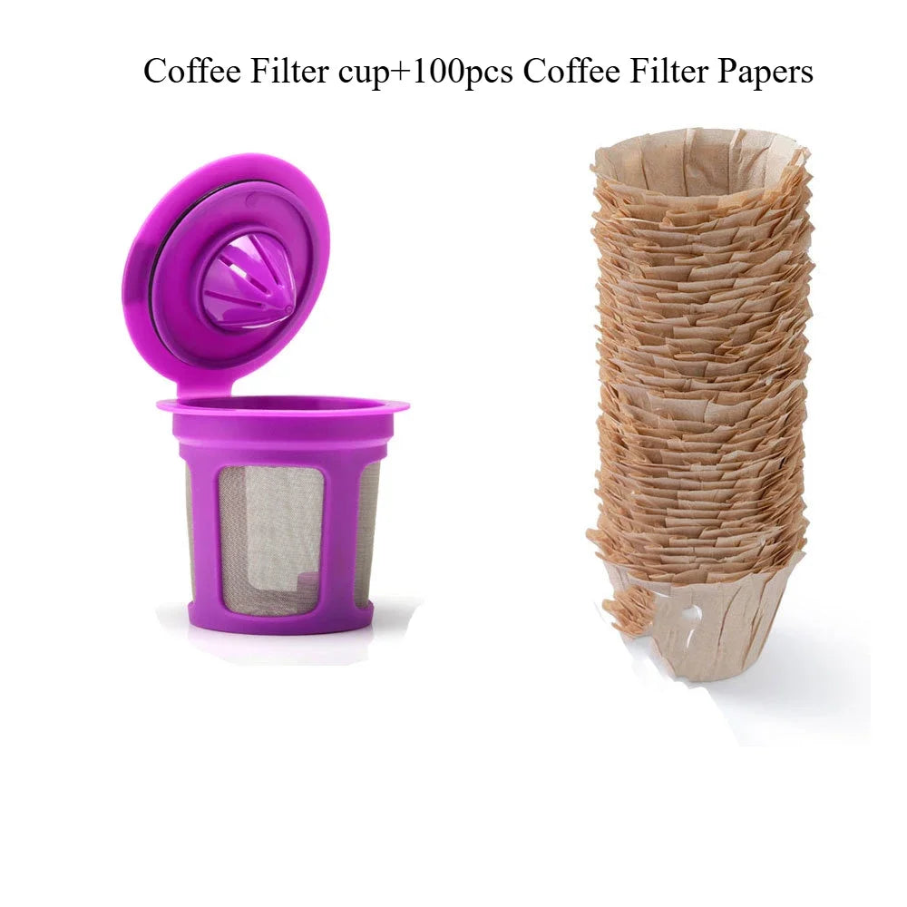 Disposable Paper Filter/ Reusable K-Cups Coffee Pods/ K-cup Coffee Capsule Cup Compatible with Keurig 2.0 and 1.0 Coffee Maker