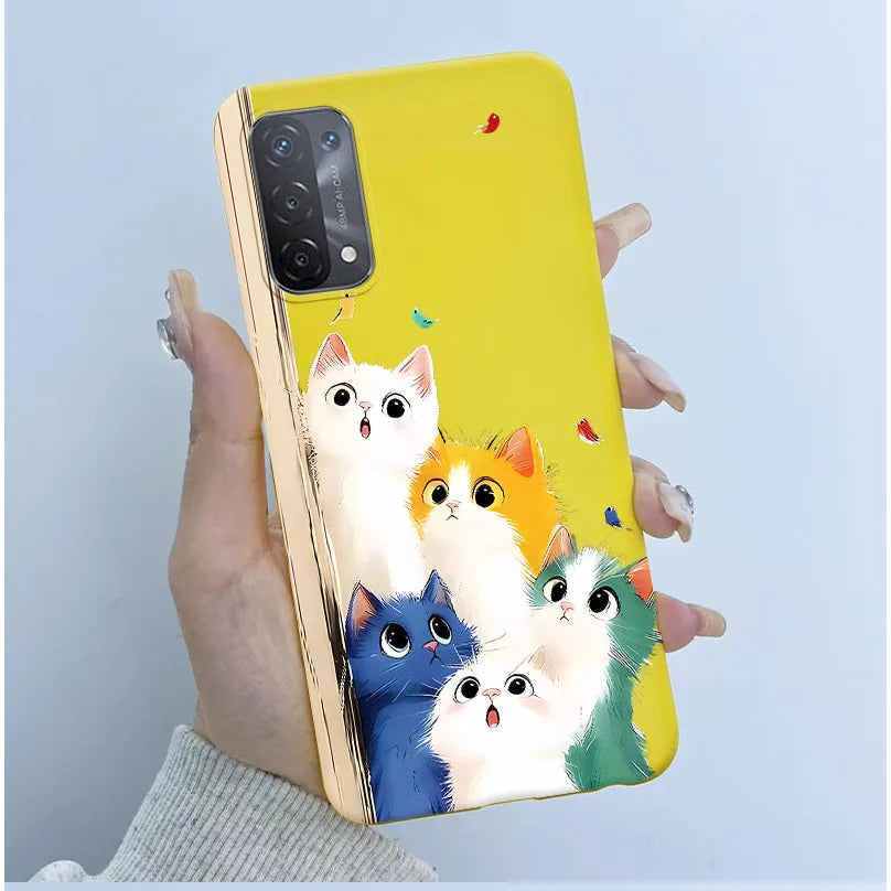 For Oppo A54 5G A74 5G A93 5G Case Soft TPU Silicone Cover Cute Astronaut Panda Phone Case CPH2195 CPH2197 CPH2263 Coque Funda
