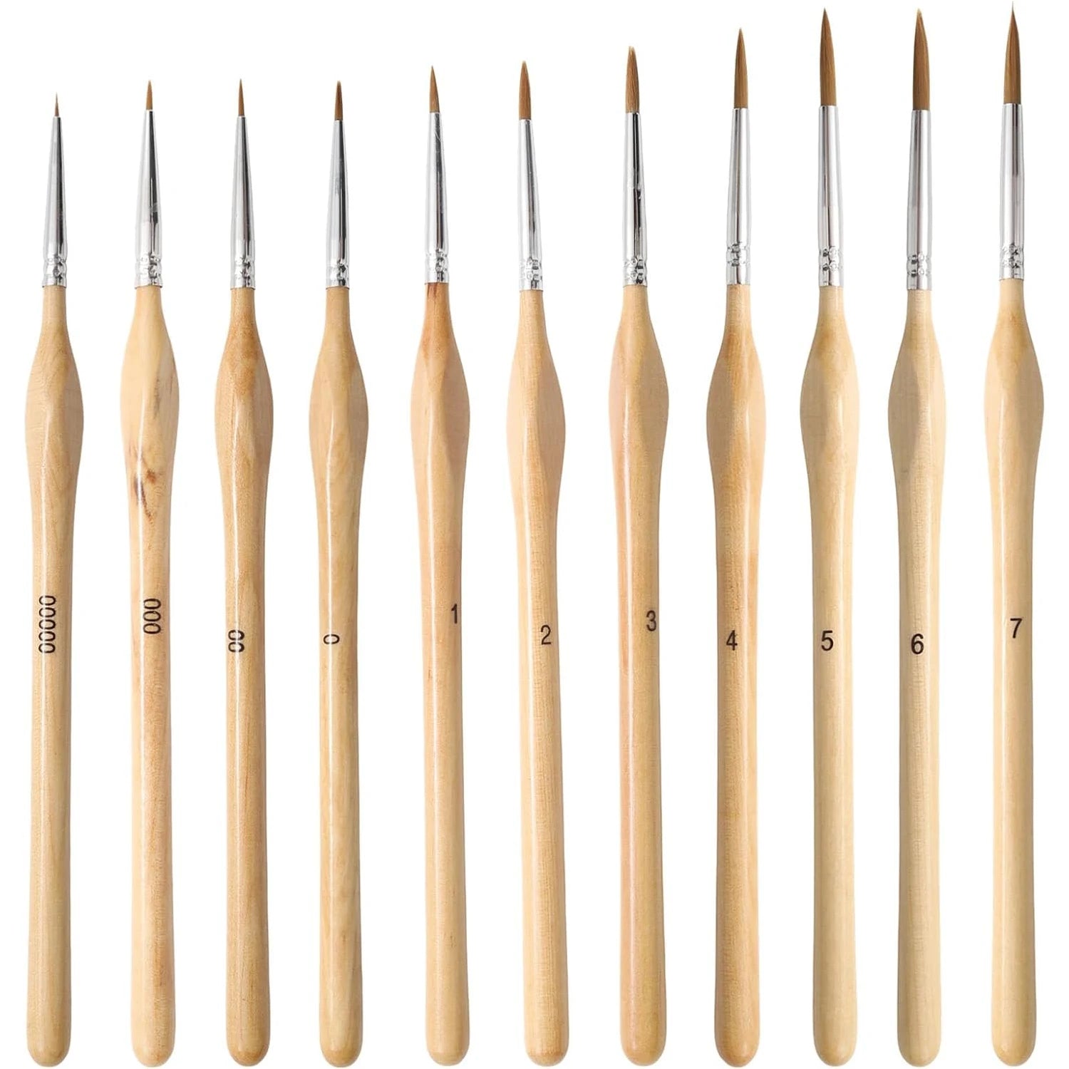 11/22pcs Micro Detail Paint Brush Set Triangular Grip Handles Miniature Art Brushes Small Fine Tip Paintbrushes