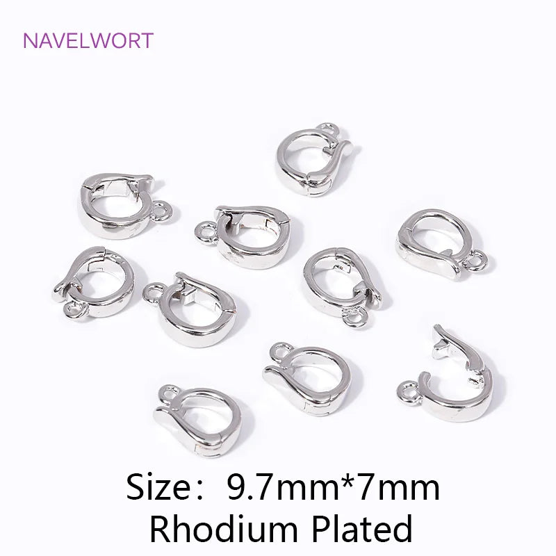 18K Gold Plated Hinged Necklace Enhancer,For Jewelry Making Supplies Pendant Bail Clasps Connector Fastener DIY Accessories