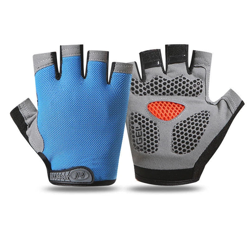 Outdoor Sports Gym Fitness Breathable Non Slip Men's and Women's Half Fingered Gloves Summer Fishing Bicycle Fingerless Gloves