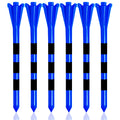 Golf Tees Plastic Unbreakable 5 Prongs Head Tee with Stripe Markers 50pcs,83mm70mm Long Ball Holder Low Friction Less Resistance