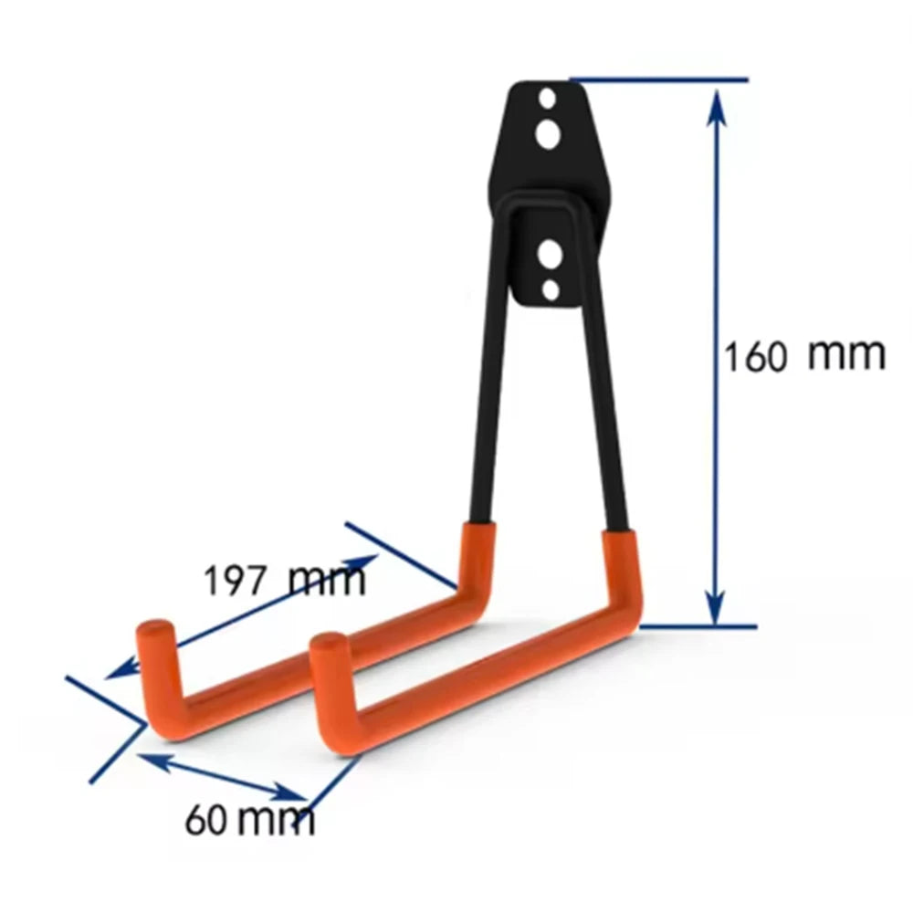 Heavy Duty Metal Hook Garage Organizer Wall Mount Bicycle Hanger Hooks Wall Mount Anti-slip Storage Hook For Ladders Garden Tool